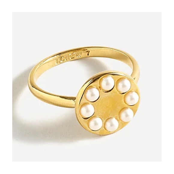 J. Crew Jewelry - J. Crew Pearl Dot Disc Ring